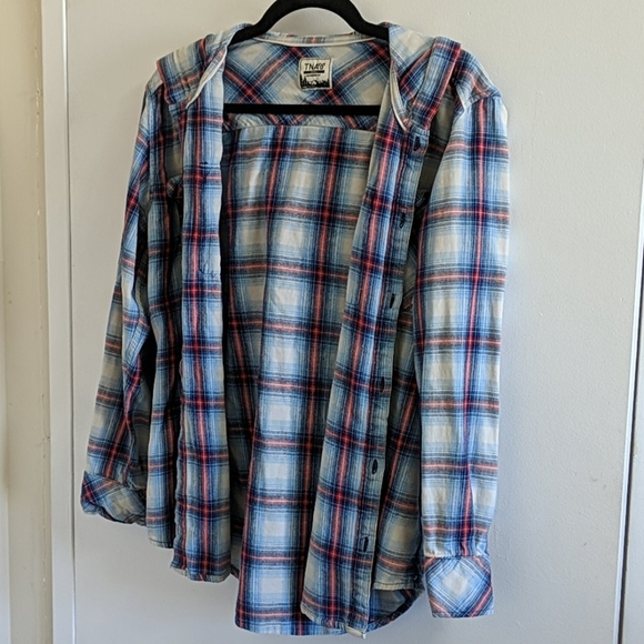 TNA boyfriend style hooded flannel - Picture 1 of 3